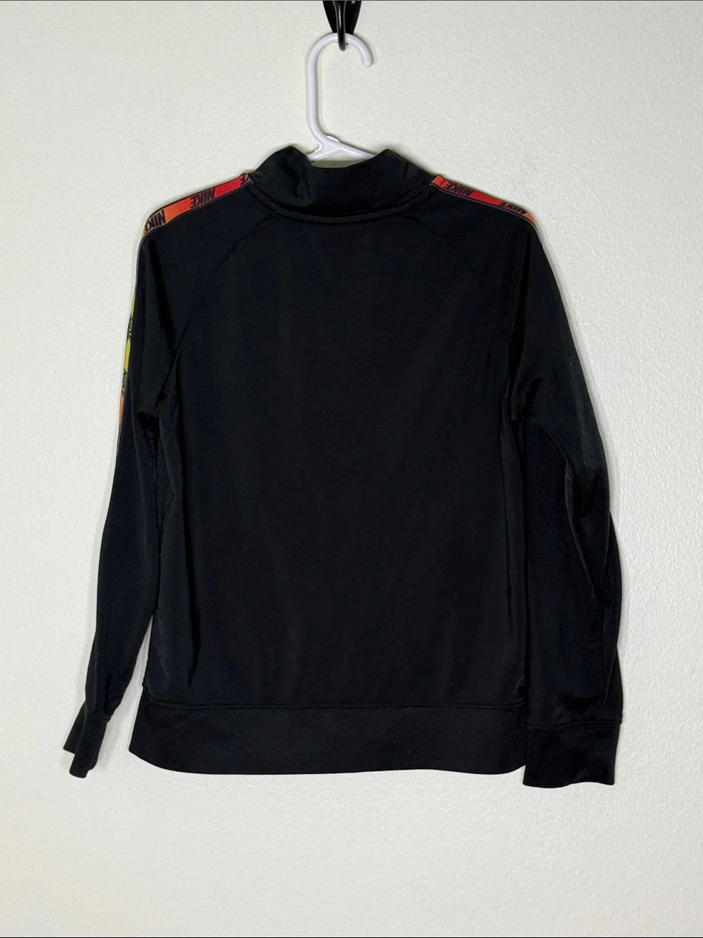 Nike Black Track Jacket with Rainbow Logo Tape